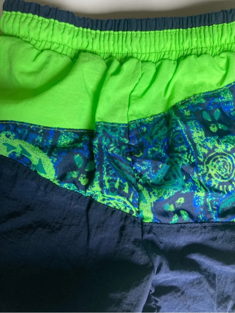 Vintage Boys Swim Trunks 12 Months. Retro Pattern Like New Condition
